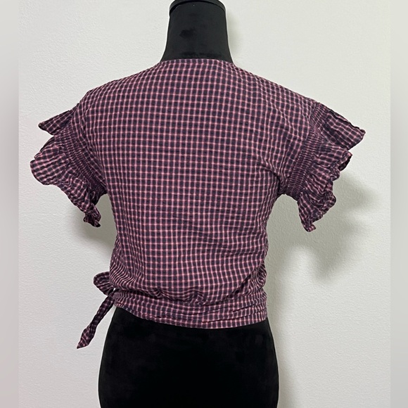 MADEWELL Flutter Sleeve Wrap Top - S - Picture 5 of 5